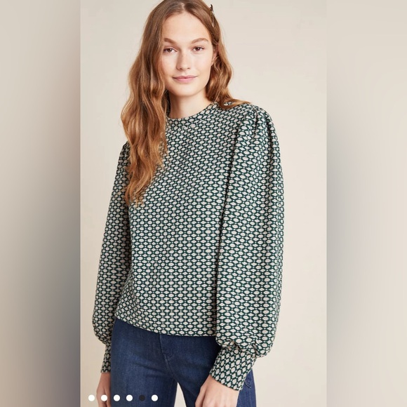 Maeve Shannon Balloon Sleeve Top - Picture 1 of 7